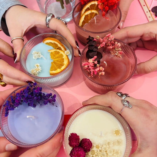 Candele in contenitore